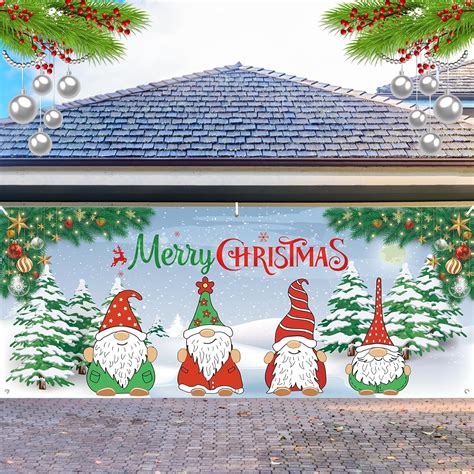 Christmas Garage Door Banner Garage Door Christmas Decorations Garage ...