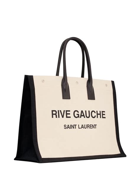 Saint Laurent Rive Gauche Tote Bag In Black | ModeSens