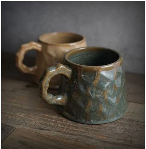 Beautiful Large Ceramic Coffee Mugs, Unique Cappuccinos Coffee Cups, C | Kupa, Seramik, Sulu boya