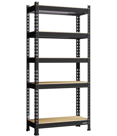 Buy PrimeZone Storage Shelves 5 Tier Adjustable Garage Storage Shelving ...