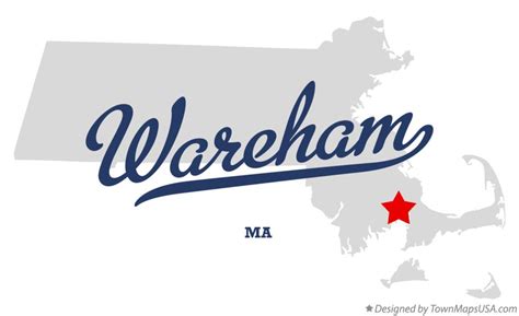 Map of Wareham, MA, Massachusetts