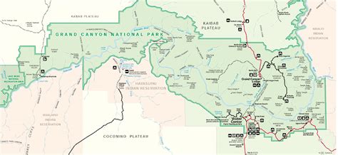 Grand Canyon Hike Map - ToursMaps.com