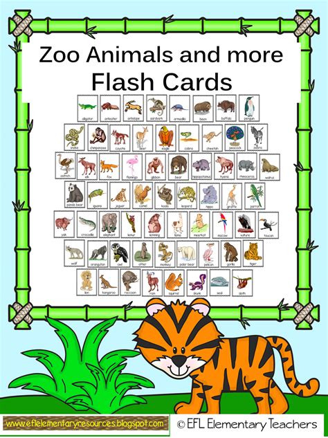 EFL Elementary Teachers: Zoo Theme Resources for Elementary ESL-EFL-ELL