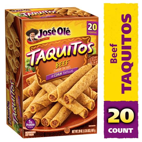 Jose Ole Beef Corn Taquitos 20 oz, 20 Ct (Frozen) - Walmart.com