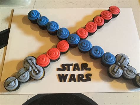 Star Wars Cupcakes with Light Sabers