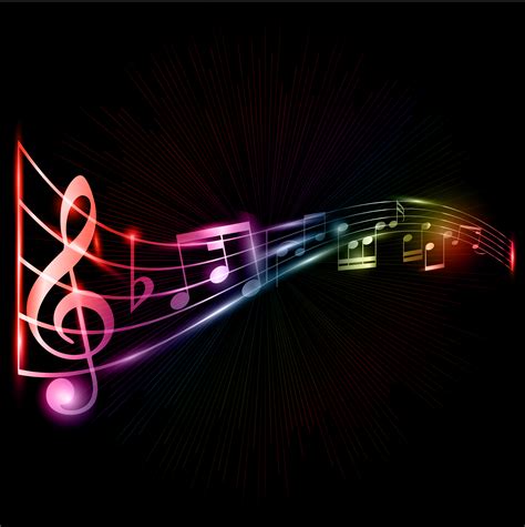 music notes clipart black background - Clip Art Library