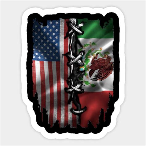 USA American Mexican Flag - Mexico Flag - Sticker | TeePublic