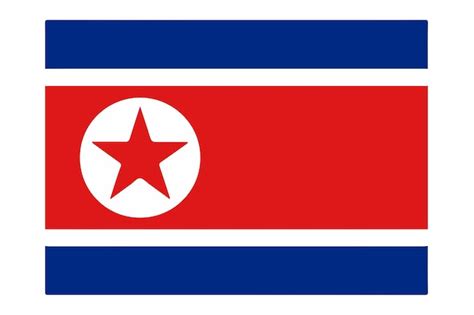 Bandera nacional de corea del norte. bandera original de corea del ...