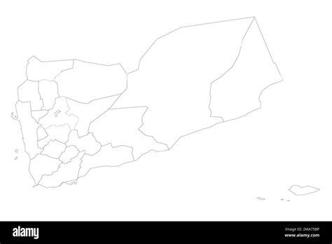 Yemen political map of administrative divisions Stock Vector Image & Art - Alamy