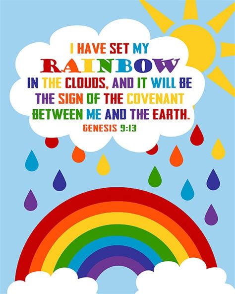 Genesis 9:13. God's Rainbow. God's Promise. Christian - Etsy UK