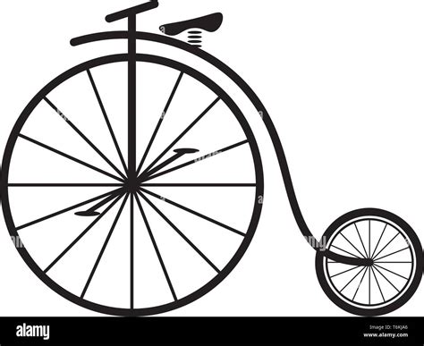 Classic vintage penny farthing bicycle vector Stock Vector Image & Art - Alamy