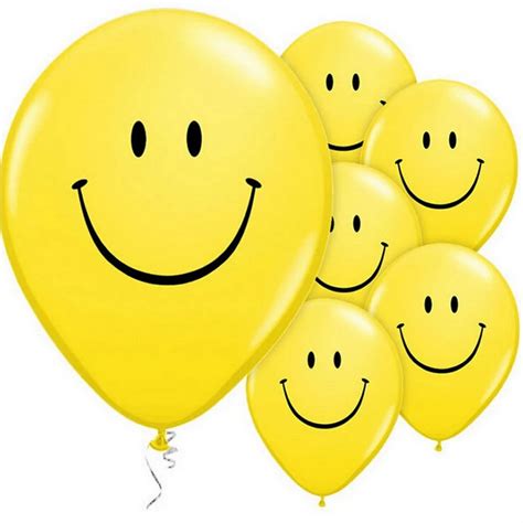 CCINEE Yellow Color Smiley Balloons Happy Birthday Party Decoration ...