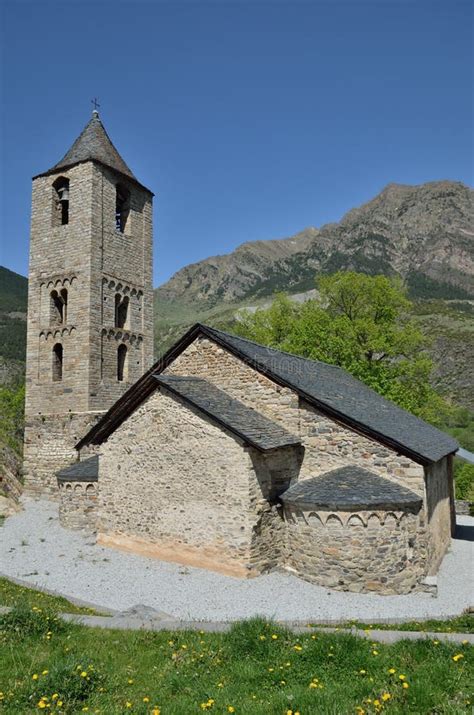 Catalan Romanesque Church in the Vall De Boi Stock Photo - Image of ...