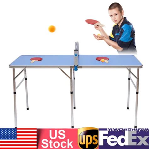 TABLE TENNIS TABLE Set Foldable Ping Pong Table Outdoor with 2 Paddles, 3 Balls $79.80 - PicClick