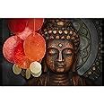 Amazon.com: Buddha Canvas Wall Art Wood Buddha Statue Canvas Prints Keep inner Peaceful Buddha ...