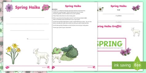 Spring Haiku Poem Writing Resource Pack - Haiku Poem Pack