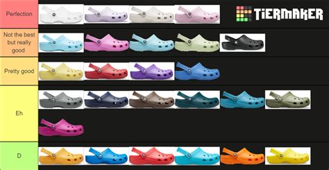 Normal Crocs Colors Tier List (Community Rankings) - TierMaker