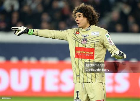 Guillermo Ochoa, goalkeeper of AC Ajaccio in action during the French ...