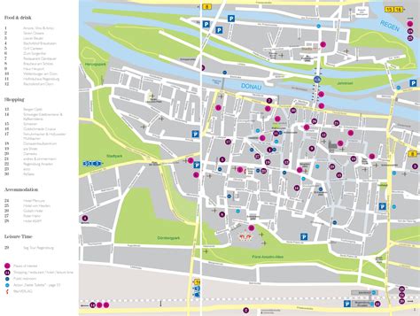 Regensburg tourist attractions map - Ontheworldmap.com