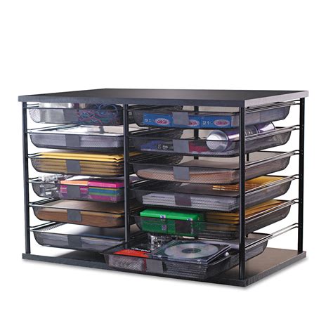 Rubbermaid RUB1735746 12-Compartment Organizer with Mesh Drawers, 23 4/ ...