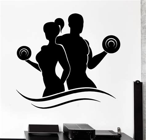 Aliexpress.com : Buy Gym Center Wall Sticker Home Decor Fitness ...