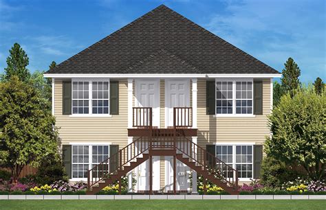 Four Unit Multi-Family - 11732HZ | Architectural Designs - House Plans