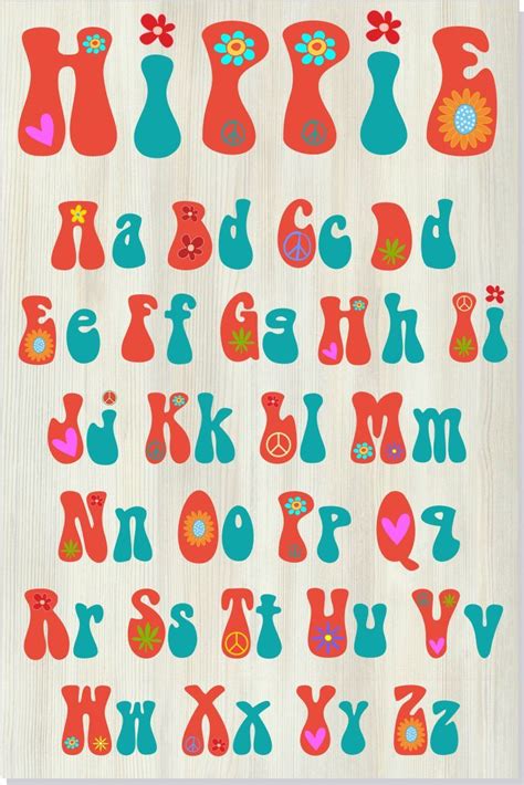 Hippie installable font OTF + Hippie font SVG + Hippie Van Clipart svg ...