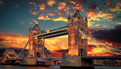 Tower Bridge at sunset London England - DWP1237288 Painting by Dean Wittle - Pixels