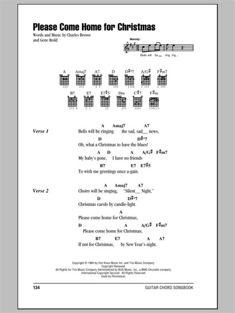 Please Come Home For Christmas by Eagles - Guitar Chords/Lyrics ...