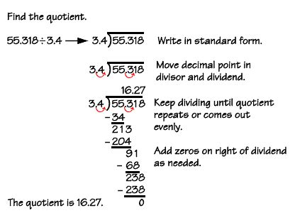 Numbers - Dividing Decimals - Examples