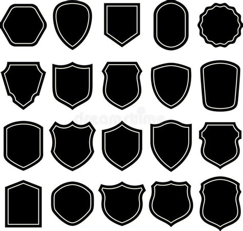 Black and White Shield Silhouette Stock Vector - Illustration of logo ...