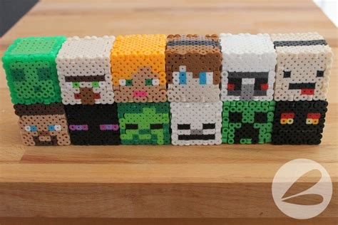 3D Minecraft Perler Bead Characters » Dragonfly Designs