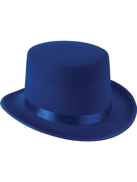 Deluxe Blue Felt Top Hat