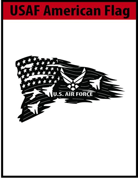 USAF American Flag Free DXF File | CNC DXF Files