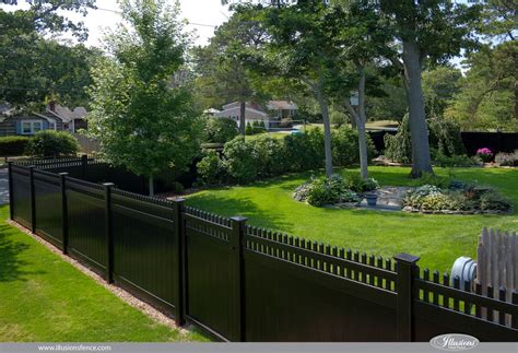 Black Vinyl Privacy Fence for Stylish Garden Design