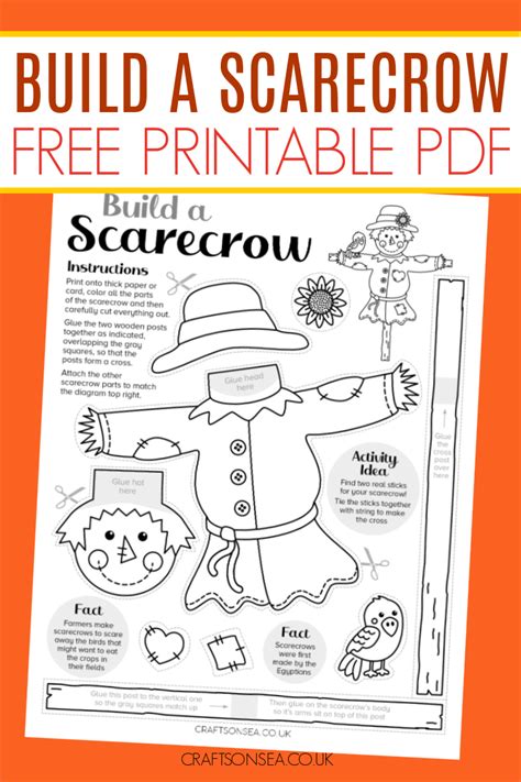 Build a Scarecrow Printable Cut and Paste Craft - Crafts on Sea