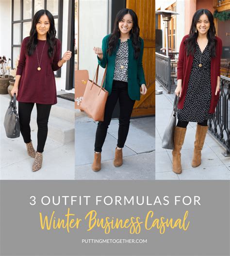 Three Winter Business Casual Outfit Formulas for Winter Work Outfits