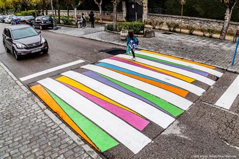 Artist Turns Madrid's Crosswalks into Colourful Works of Art