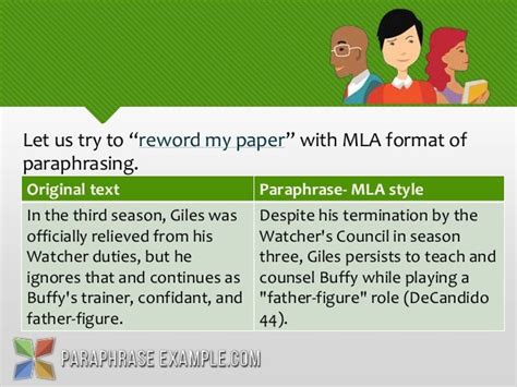 How to Paraphrase MLA Style