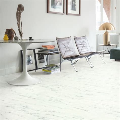 Quickstep Livyn Ambient Rigid Click 5mm Marble Carrara White Waterproof Tile Luxury Vinyl ...