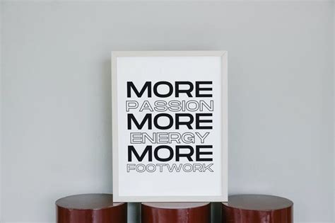 More Passion More Energy More Footwork Wall Art Digital - Etsy UK