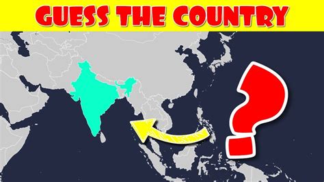 Guess the Country on the Map | 50 Countries Easy, Medium, Hard - YouTube