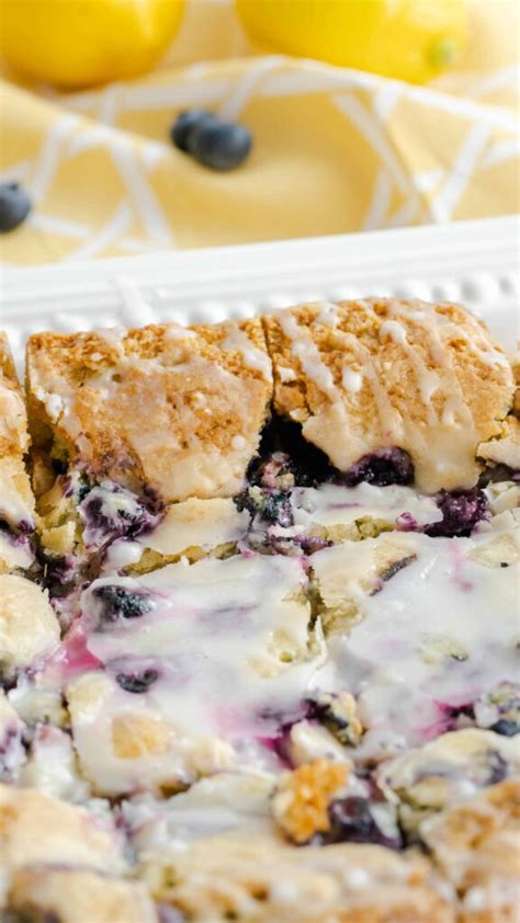 Glazed Blueberry Lemon Bars - Mama Needs Cake®