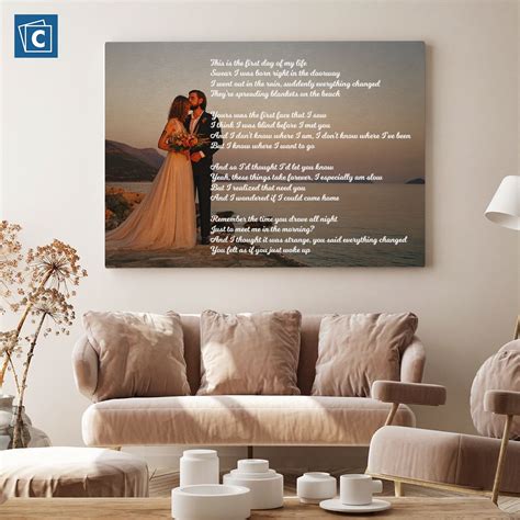 Personalized Song Lyrics Print on Canvas | CanvasChamp | Lyrics on canvas, Song lyric print ...