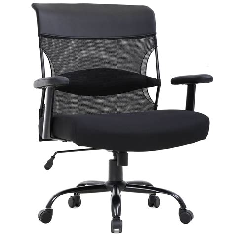 Big and Tall Office Chair 500lbs Wide Seat Desk Chair Ergonomic ...