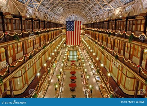 The Arcade of Cleveland Ohio Stock Photo - Image of historic, christmas ...