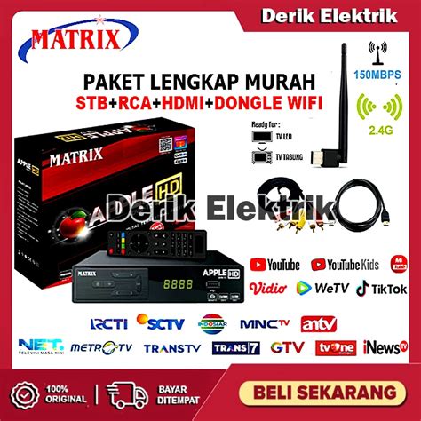 Jual SET TOP BOX TV DIGITAL / STB MATRIX APPLE MERAH / KUNING / BURGER ...