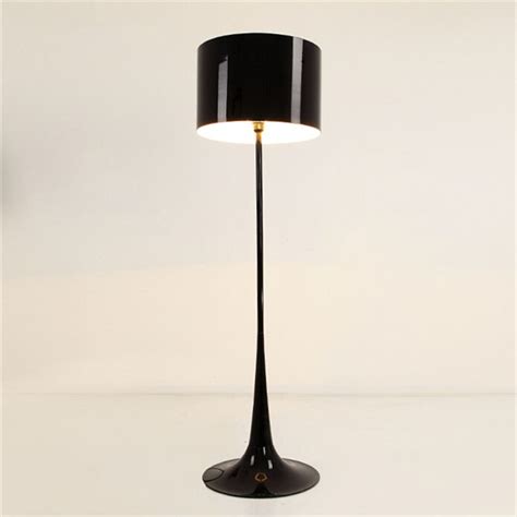 H162CM White/Black Wrought Iron Floor Lamp Modern Living Room Stand Lamps Led Light Office ...