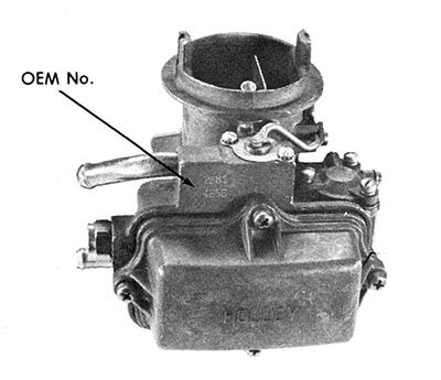 Holley Carburetor Numerical Index