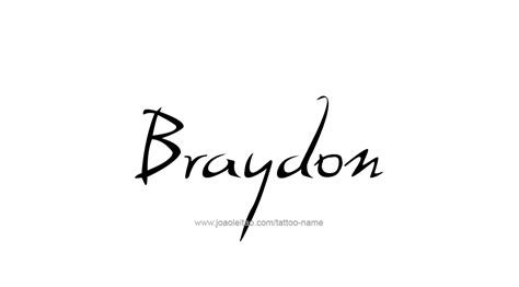 Braydon Name Tattoo Designs